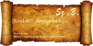 Szaló Bernadett névjegykártya