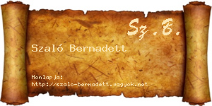 Szaló Bernadett névjegykártya