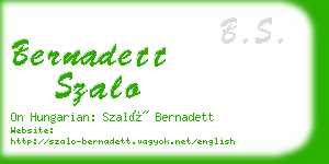 bernadett szalo business card